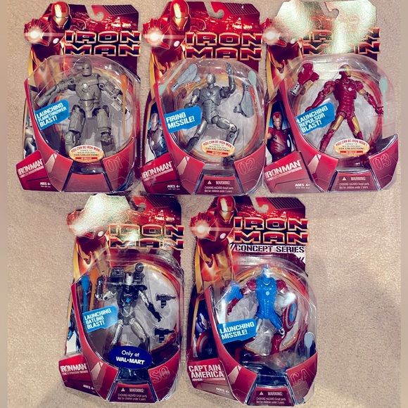 NEW Marvel Iron Man Hasbro Toy Action Figures - Collection Set Of 5 - Picture 1 of 12